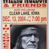 Willie Nelson - 2004 Franks Brothers 12/13 Poster Clear Lake, IA Gig Posters 1 Willie Nelson - 2004 Franks Brothers 12/13 Poster Clear Lake, IA Gig Posters