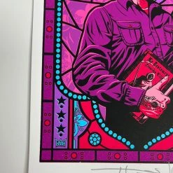 Queens Of The Stone Age The Night Porter - 2013 Justin Hampton Poster Handbill Mark Lanegan Signed