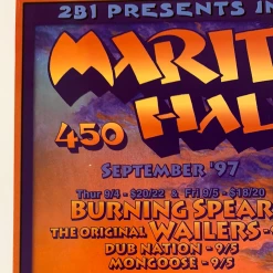 Sold Out Posters MHP 37 Maritime Hall - 1997 Poster September Wailers, Exodus San Fran 1st Gig Posters