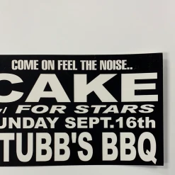 Gig Posters Cake - 2001 Jared Connor Poster Austin, TX Stub's BBQ