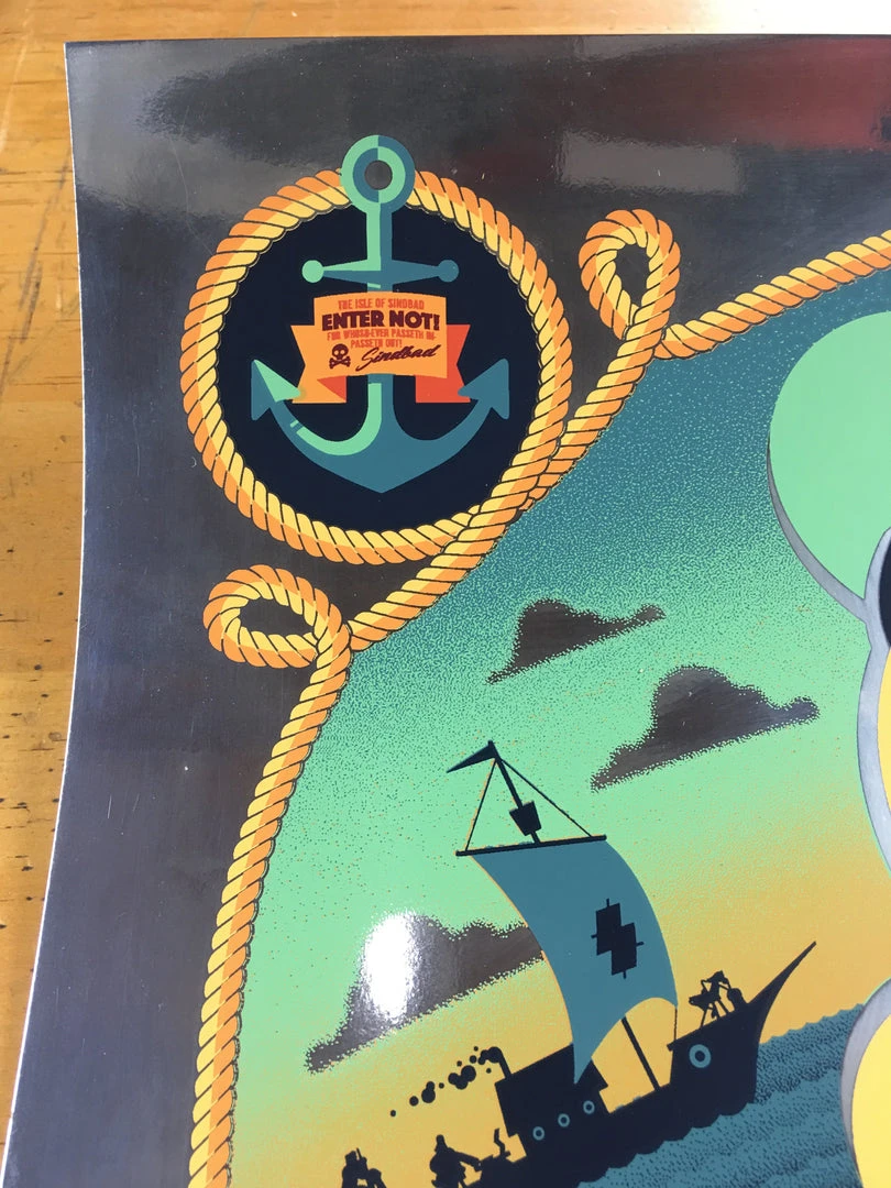 Art Prints Popeye The Sailor Meets Sindbad The Sailor - 2014 Tom Whalen Poster Foil Green V 8 Art Prints Popeye The Sailor Meets Sindbad The Sailor - 2014 Tom Whalen Poster Foil Green V