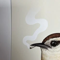 Fat Bird - 2019 Mike Mitchell Poster Carolina Wren Variant