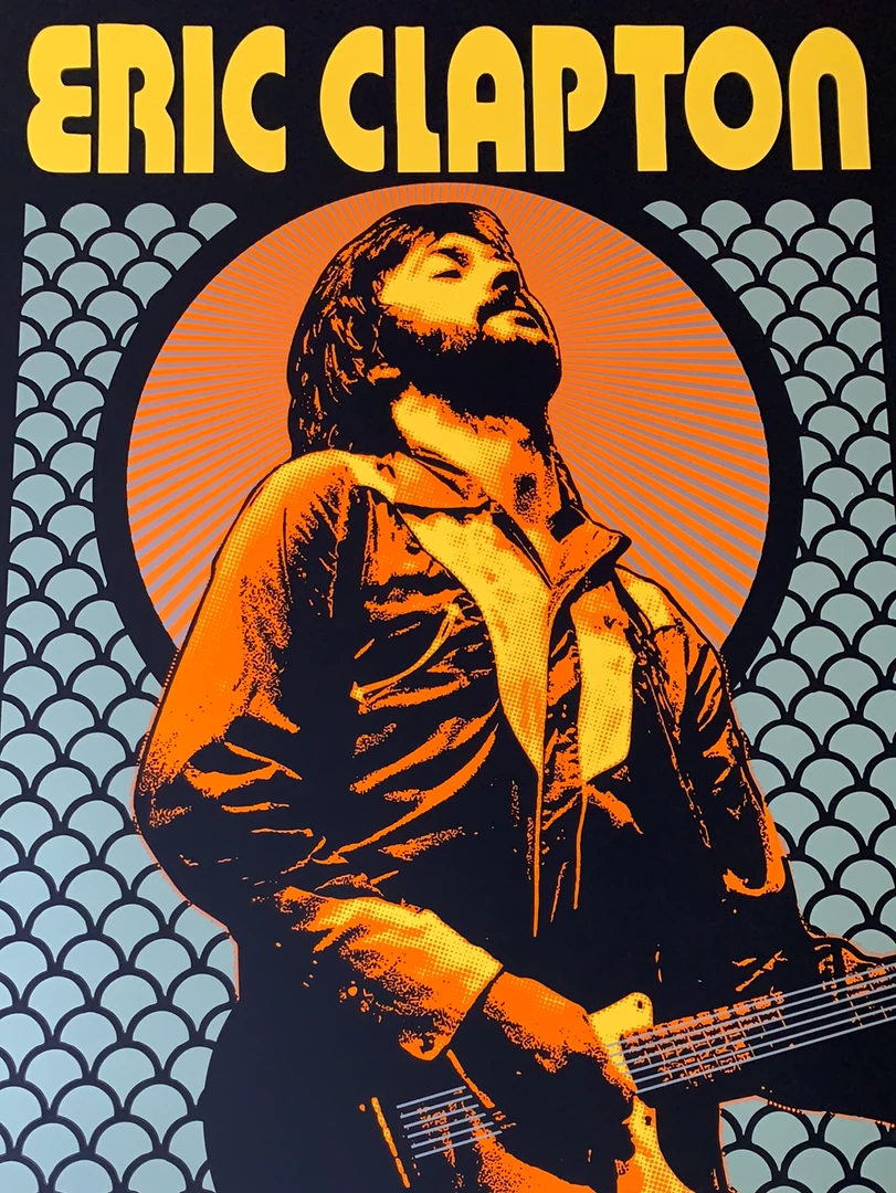 Eric Clapton - 2019 Scrojo Poster USA Tour Vegas, Phoenix, San Fran Gig Posters 3 Eric Clapton - 2019 Scrojo Poster USA Tour Vegas, Phoenix, San Fran Gig Posters