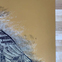 Art Prints Rural Corvus - 2009 Dan Grzeca Poster Art Print Orange