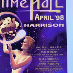 Kevin Haapala Gig Posters MHP 45 April - 1998 Poster Maritime Hall San Fran 1st