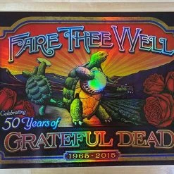 Grateful Dead - 2015 Brian Carroll Poster Fare Thee Well FOIL (pinholes)