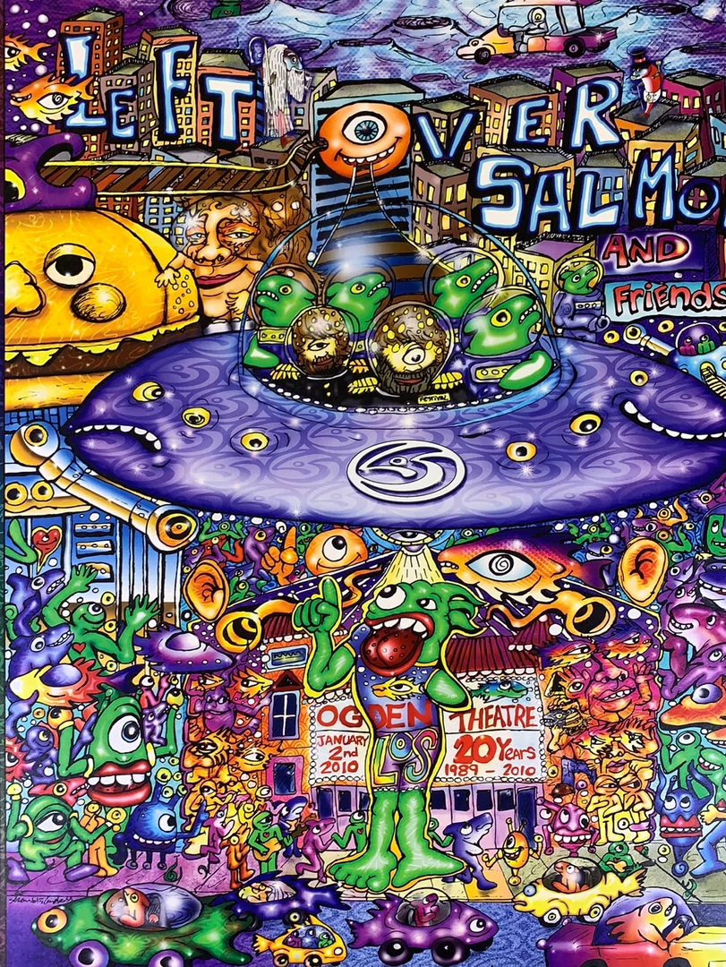 Colorado Leftover Salmon & Friends - 2009 Scramble Campbell Rizzi Poster Denver, CO Ogden Theatre 3 Colorado Leftover Salmon & Friends - 2009 Scramble Campbell Rizzi Poster Denver, CO Ogden Theatre