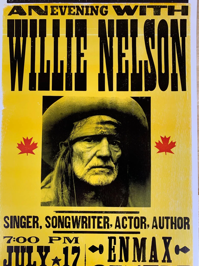 Gig Posters Willie Nelson - 2005 Franks Brothers Poster Lethbridge, Alberta 3 Gig Posters Willie Nelson - 2005 Franks Brothers Poster Lethbridge, Alberta