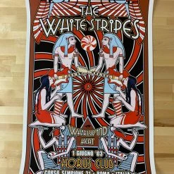 Gig Posters The White Stripes - 2003 Dennis Loren Poster Rome, ITA Hours Club