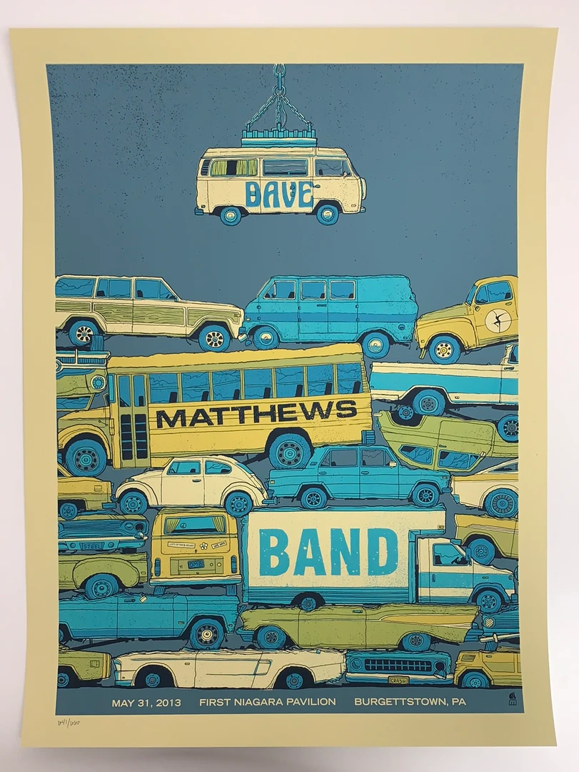 Gig Posters Dave Matthews Band - 2013 Methane Poster Burgettstown, PA 4 Gig Posters Dave Matthews Band - 2013 Methane Poster Burgettstown, PA