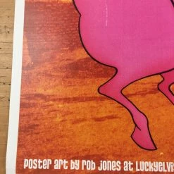 Pink Swords - 2001 Rob Jones Poster Austin, TX Room 710 Gig Posters