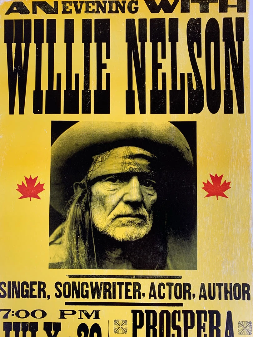 Willie Nelson - 2005 Franks Brothers Poster Kelowna, BC Gig Posters 3 Willie Nelson - 2005 Franks Brothers Poster Kelowna, BC Gig Posters