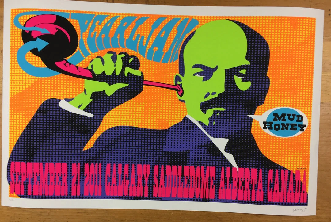 Pearl Jam - 2011 Frank Kozik Poster Calgary, AB, CAN Saddledome S/N Gig Posters 5 Pearl Jam - 2011 Frank Kozik Poster Calgary, AB, CAN Saddledome S/N Gig Posters