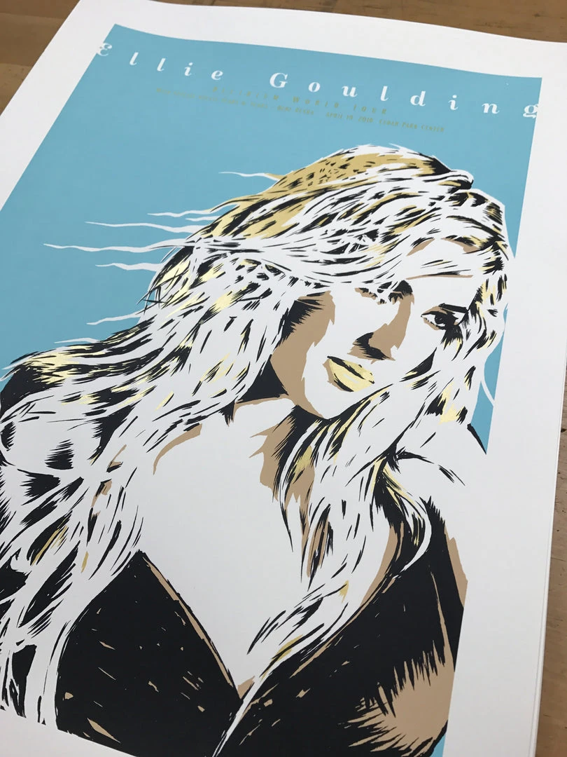 Gig Posters Ellie Goulding - 2016 Billy Perkins Poster Cedar Park Center 9 Gig Posters Ellie Goulding - 2016 Billy Perkins Poster Cedar Park Center