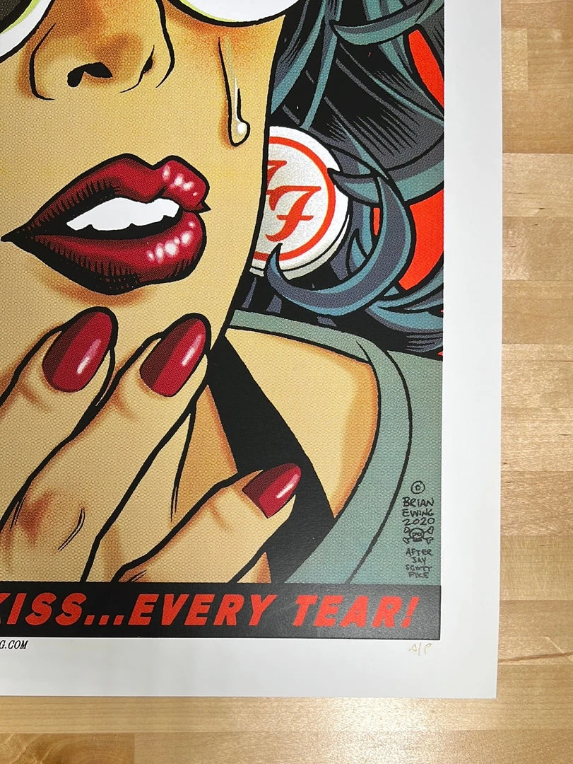 Foo Fighters - 2020 Brian Ewing Poster Cincinnati, OH AP 7 Foo Fighters - 2020 Brian Ewing Poster Cincinnati, OH AP