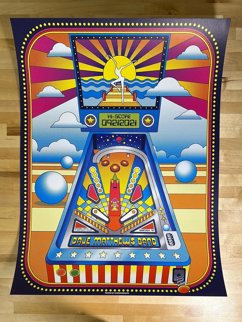 Dave Matthews Band - 2021 Nate Gonzalez Poster Wantagh, NY S/N Gig Posters 4 Dave Matthews Band - 2021 Nate Gonzalez Poster Wantagh, NY S/N Gig Posters