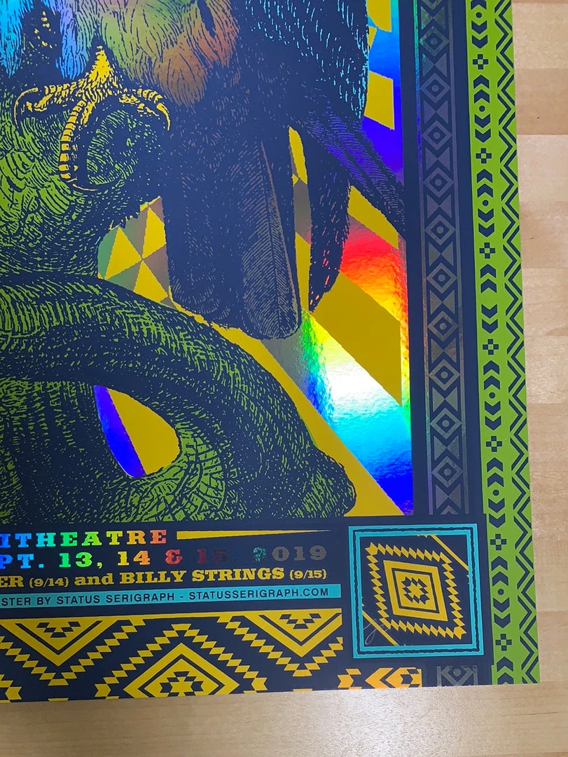 Greensky Bluegrass - 2019 Status Serigraph Poster Red Rocks, Morrison, CO FOIL Colorado 7 Greensky Bluegrass - 2019 Status Serigraph Poster Red Rocks, Morrison, CO FOIL Colorado