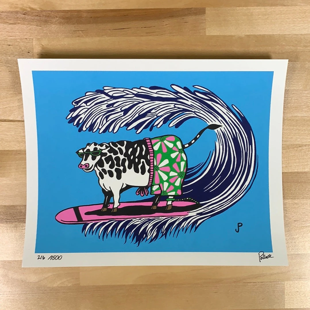 Cows On Vacation - 2021 Jim Pollock Poster Art Print Phish 3/3 Art Prints 4 Cows On Vacation - 2021 Jim Pollock Poster Art Print Phish 3/3 Art Prints