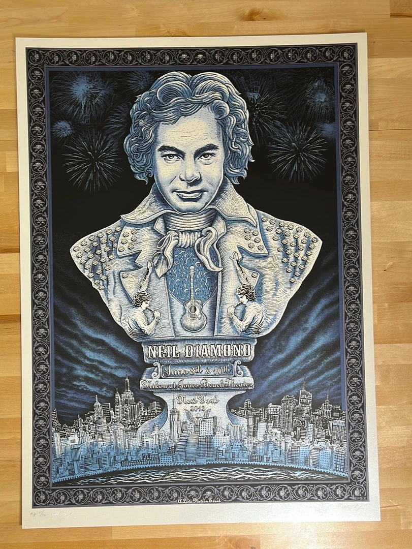 Neil Diamond - 2012 Emek Poster New York, NY S/N/AP 4 Neil Diamond - 2012 Emek Poster New York, NY S/N/AP