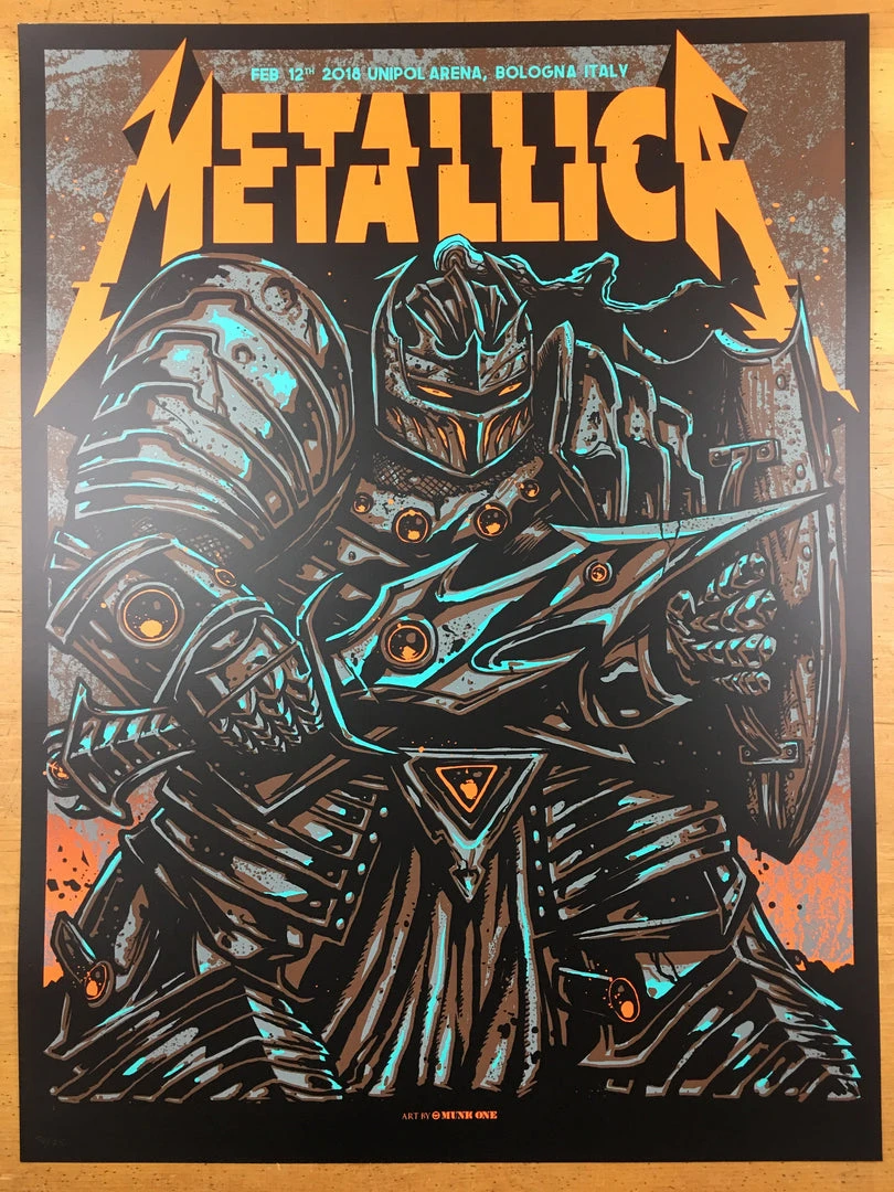 Metallica - 2018 Munk One Poster Bologna, IT Unipol Arena 2/12 Gig Posters 5 Metallica - 2018 Munk One Poster Bologna, IT Unipol Arena 2/12 Gig Posters