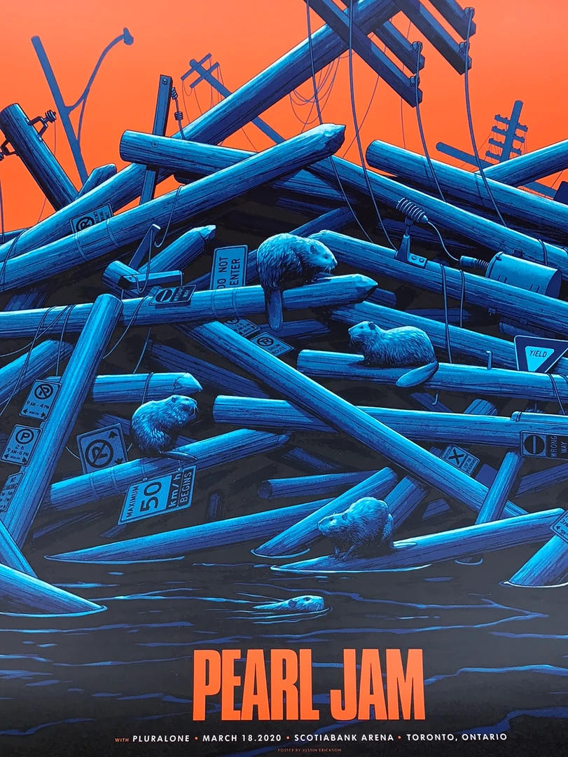 Pearl Jam - 2020 Justin Erickson Poster Toronto, ONT Scotiabank 3 Pearl Jam - 2020 Justin Erickson Poster Toronto, ONT Scotiabank