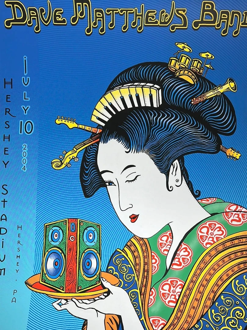 Gig Posters Dave Matthews Band - 2004 EMEK Poster Hershey Park Stadium PA 3 Gig Posters Dave Matthews Band - 2004 EMEK Poster Hershey Park Stadium PA