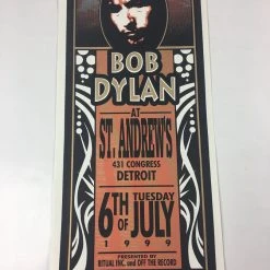 Gig Posters Bob Dylan - 1999 Mark Arminski Poster Detroit, MI St. Andrews Hall