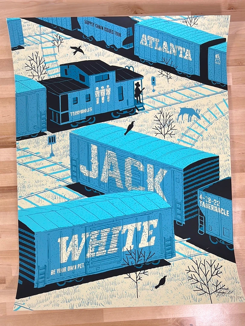 Jack White - 2022 Methane Studios Poster Atlanta, GA N3 4 Jack White - 2022 Methane Studios Poster Atlanta, GA N3