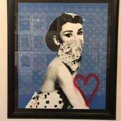Art Prints IDOLS: Audrey - 2016 Static Poster FRAMED Hepburn Street Art Graffiti