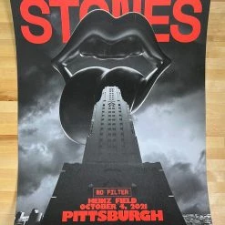 Sold Out Posters Gig Posters Rolling Stones - 2021 Poster Pittsburgh, PA No Filter Tour