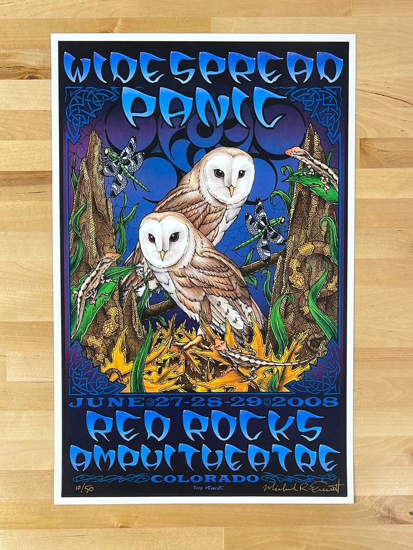 Widespread Panic - 2008 Michael Everett Poster Red Rocks, Morrison, CO 4 Widespread Panic - 2008 Michael Everett Poster Red Rocks, Morrison, CO