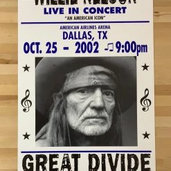 Willie Nelson - 2002 Franks Brothers 10/25 Poster Dallas, TX