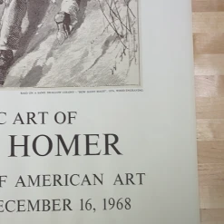 Sold Out Posters Winslow Homer - 1968 Whitney Museum Art Print Poster Original Vintage Movie/TV Posters 14 Sold Out Posters Winslow Homer - 1968 Whitney Museum Art Print Poster Original Vintage Movie/TV Posters