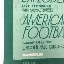 American Football/Song Exploder - 2015 Landland Poster Chicago, IL Lincoln Hall