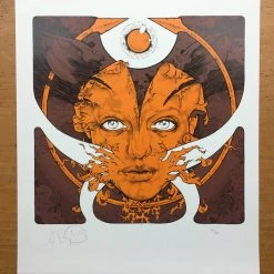 Pig Lady - 2008 John Dyer Baizley Poster Orange Art Prints