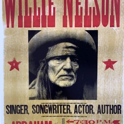 Willie Nelson - 2006 Hatch Show Print 2/12 Poster El Paso, Texas Abraham Chavez
