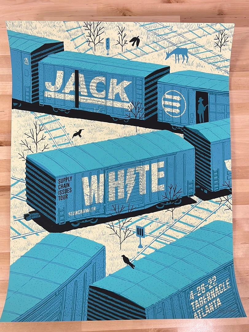 Jack White - 2022 Methane Studios Poster Atlanta, GA N1 Gig Posters 4 Jack White - 2022 Methane Studios Poster Atlanta, GA N1 Gig Posters