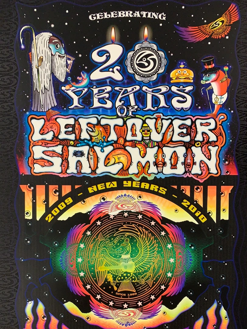 Colorado Leftover Salmon - 2009 - 2010 Rizzi Poster, CO 20th Anniversary 3 Colorado Leftover Salmon - 2009 - 2010 Rizzi Poster, CO 20th Anniversary