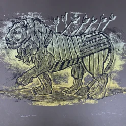 Serengeti Ghost - 2009 Dan Grzeca Poster Art Print Dark Brown