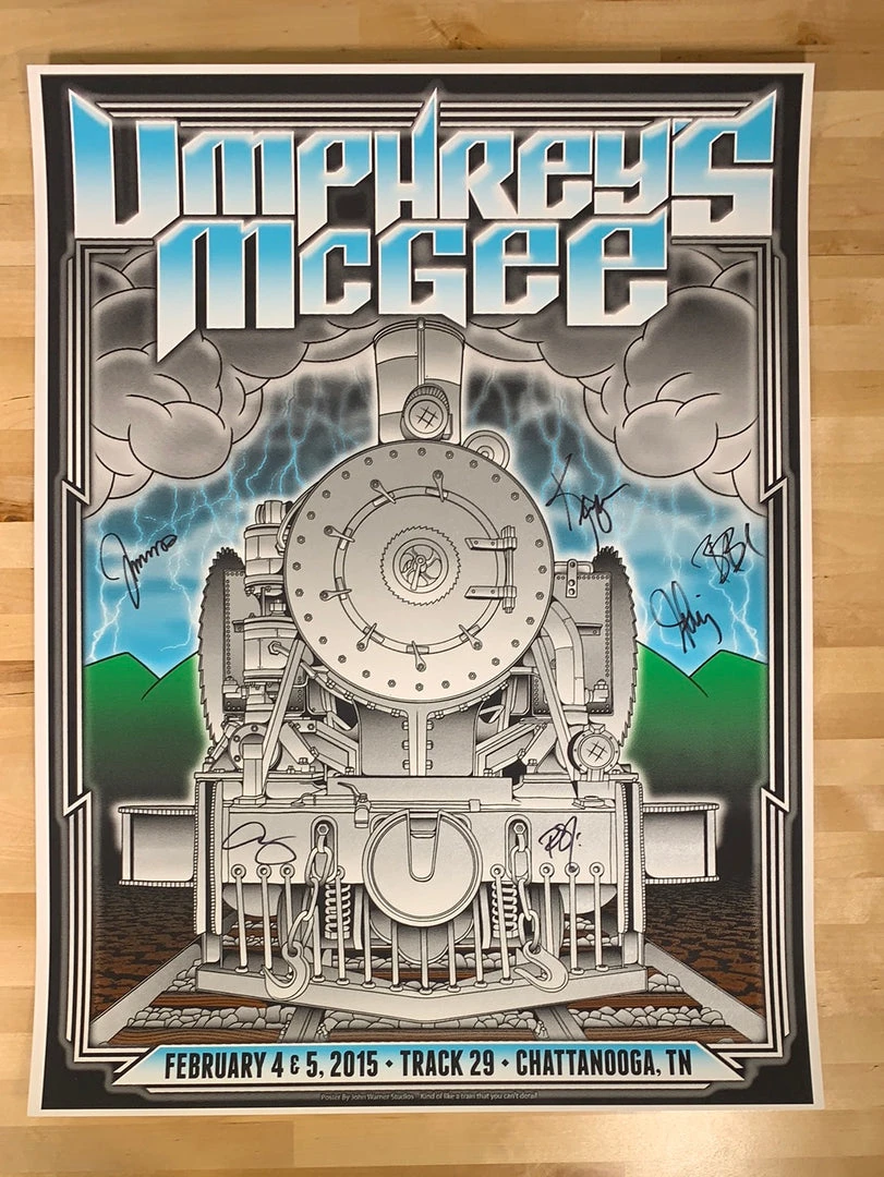 Umphrey's McGee - 2015 John Warner Poster Band Signed Chattanooga, TN 4 Umphrey's McGee - 2015 John Warner Poster Band Signed Chattanooga, TN