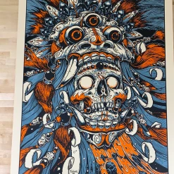Bali Skull - 2009 Jeral Tidwell Poster Art Print 1st Edition Art Prints