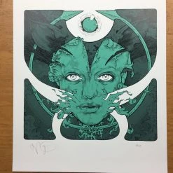 Pig Lady - 2008 John Dyer Baizley Poster Teal Art Prints