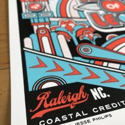 Kings Of Leon - 2017 Jesse Philips Poster Raleigh, Walnut Creek Amphitheatre