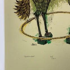 Tiny Cowboy - 2009 Dan Grzeca Poster Art Print Green/Gold 21/200 Art Prints