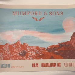 Sold Out Posters Mumford & Sons - 2019 Poster Guadalajara, Mexico Gentlemen Of The Road Gig Posters