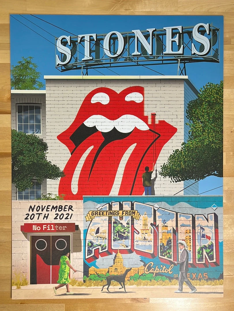 Sold Out Posters Rolling Stones - 2021 Poster No Filter Tour Austin, TX Gig Posters 4 Sold Out Posters Rolling Stones - 2021 Poster No Filter Tour Austin, TX Gig Posters