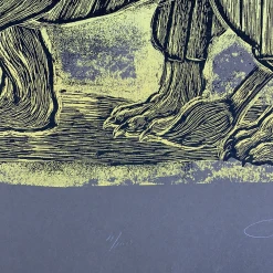 Serengeti Ghost - 2009 Dan Grzeca Poster Art Print Dark Brown