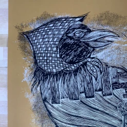 Art Prints Rural Corvus - 2009 Dan Grzeca Poster Art Print Orange