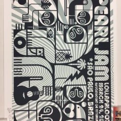 Pearl Jam - 2018 Don Pendleton Poster Sao Paulo, BRA Lollapalooza S/N