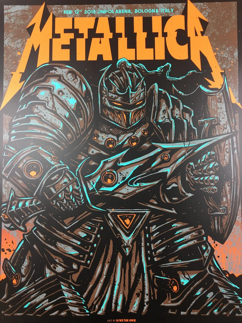 Metallica - 2018 Munk One Poster Bologna, IT Unipol Arena 2/12 Gig Posters 3 Metallica - 2018 Munk One Poster Bologna, IT Unipol Arena 2/12 Gig Posters